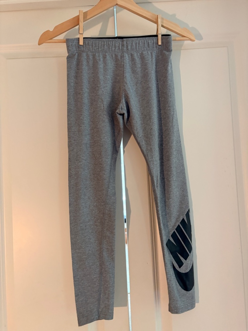 Nike Kids Grey Leggings with Black Logo
